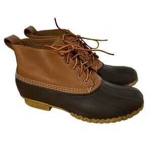 L.L Bean Men’s 6” Bean Boots,  Size 13 Waterproof Leather Rubber, Like New
